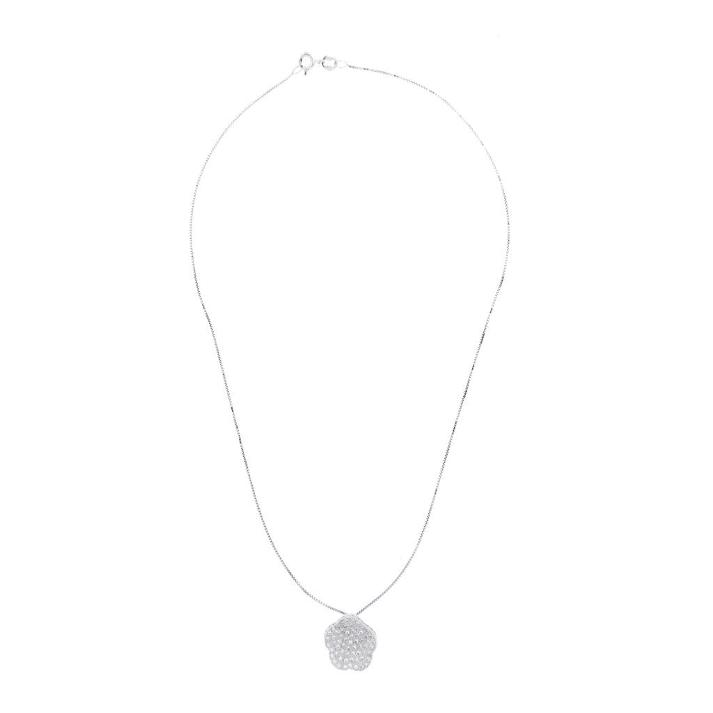 Collana con ciondolo fiore con diamanti