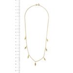 collana oro giallo con charms foto paragone righello per misura gioiello lunghezza in cm