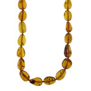 collana pietra preziosa ambra con chiusura in oro giallo