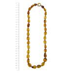 collana oro ambra foto paragone righello per misura gioiello lunghezza in centimetri