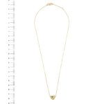 Collana oro giallo con ciondolo e diamante. Brand: Miluna. Foto paragone con righello per misura gioiello in cm