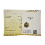 certificato AIG di anello oro bianco solitario con diamante