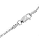 Collana oro bianco con ciondolo stella dettaglio gancio chiusura a moschettone