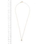 Collana in oro rosa 18 kt maglia rolò e ciondolo punto luce con diamante taglio brillante da 0.51 ct, colore JK purezza VVS.
