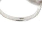 Anello ametista e diamanti in oro bianco con incisione laterale interna zoom
