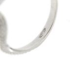 Zoom particolare punzone 75 oro anello con ametista e diamanti in oro bianco