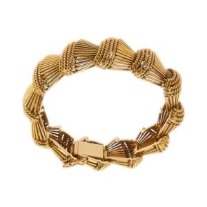 bracciale tank a fascia in oro giallo