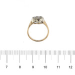 anello a fiore in oro con diamanti foto paragone righello per misura gioiello in cm