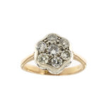 anello a fiore in oro con diamanti 2