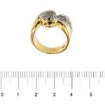 anello a fascia due ori con diamanti foto paragone righello per misura gioiello grandezza in cm 2