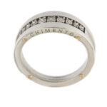 anello riviere in oro bianco Chimento con diamanti lato