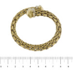 bracciale oro Fope foto paragone righello per misura gioiello grandezza in cm