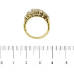 anello riviere in oro giallo con diamanti foto paragone righello per misura gioiello grandezza in cm