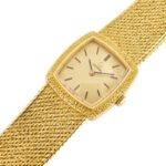 zoom dettaglio orologio Omega oro giallo da donna