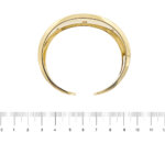 bracciale bangle in oro giallo con diamanti e zaffiri foto paragone righello per misura gioiello in cm
