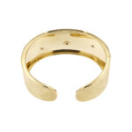 retro di anello in oro giallo bangle con diamanti e zaffiri