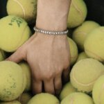 Bracciale Tennis con diamanti e palline da tennis sport (articolo)