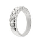Anello riviere oro bianco con diamanti foto laterale 2