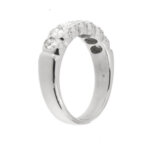 Anello riviere oro bianco con diamanti foto laterale 3