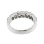 Anello riviere oro bianco con diamanti foto visione retro