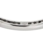 incisioni interne gambo anello eternity con diamanti punzone 750 oro