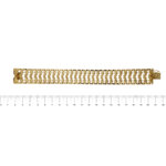 bracciale tank a fascia in oro giallo foto paragone righello per misura gioiello in cm lunghezza