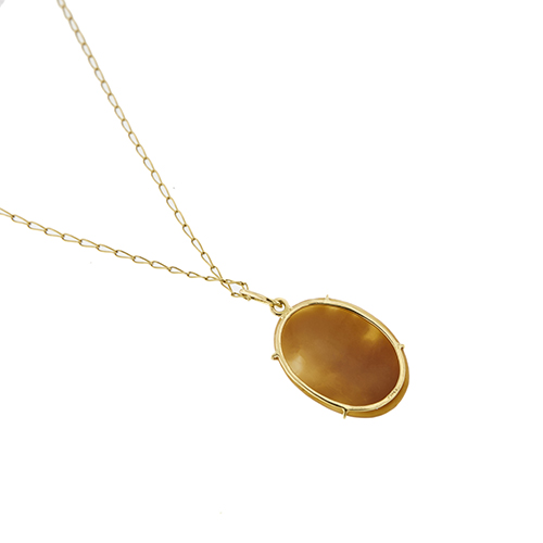 collana maglia cheval oro giallo con ciondolo cameo donna