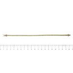 bracciale tennis in oro bianco con diamanti e quarzi citrini foto paragone righello per misura gioiello lunghezza in cm