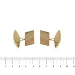 gemelli da uomo in oro foto paragone righello per misura gioiello lunghezza / grandezza in cm