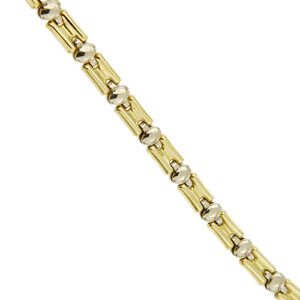 dettaglio maglia bracciale unisex oro