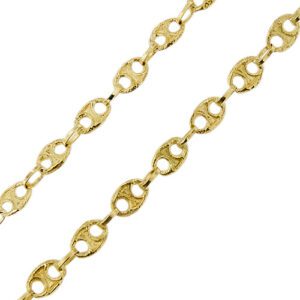 dettaglio maglia marina di collana oro giallo