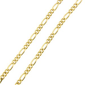 dettaglio maglia figaro collana oro giallo